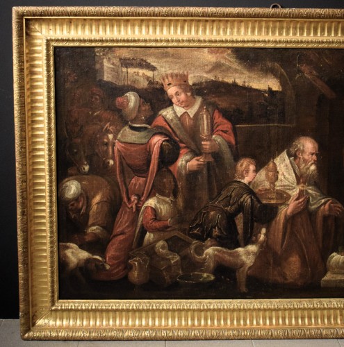 Nativité et Adoration des Mages,  artiste vénitien fin du XVIe siècle - Tableaux et dessins Style Renaissance